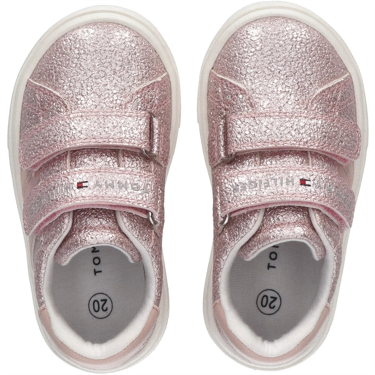 Tommy Hilfiger Stripes Low Cut Kardborreband Sneakers Pink