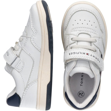 Tommy Hilfiger Stripes Low Cut Lace-Up/Velcro Sneakers White 2