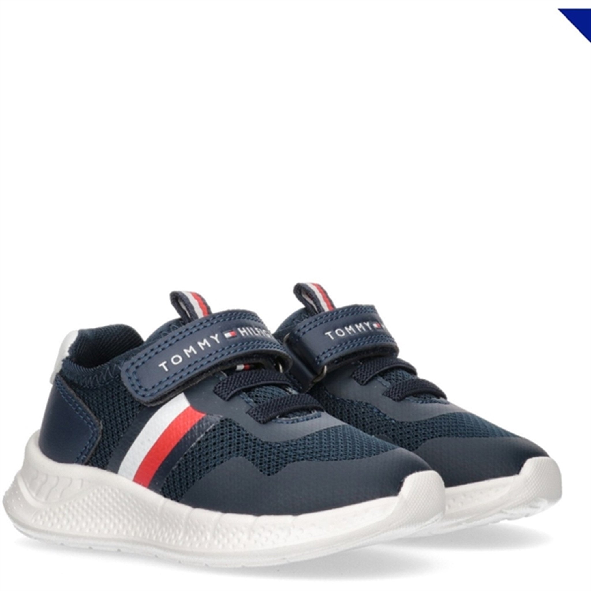 Tommy Hilfiger Stripes Low Cut Lace-up Kardborreband Sneaker Blue/White