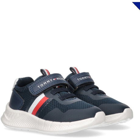 Tommy Hilfiger Stripes Low Cut Lace-up Kardborreband Sneaker Blue/White