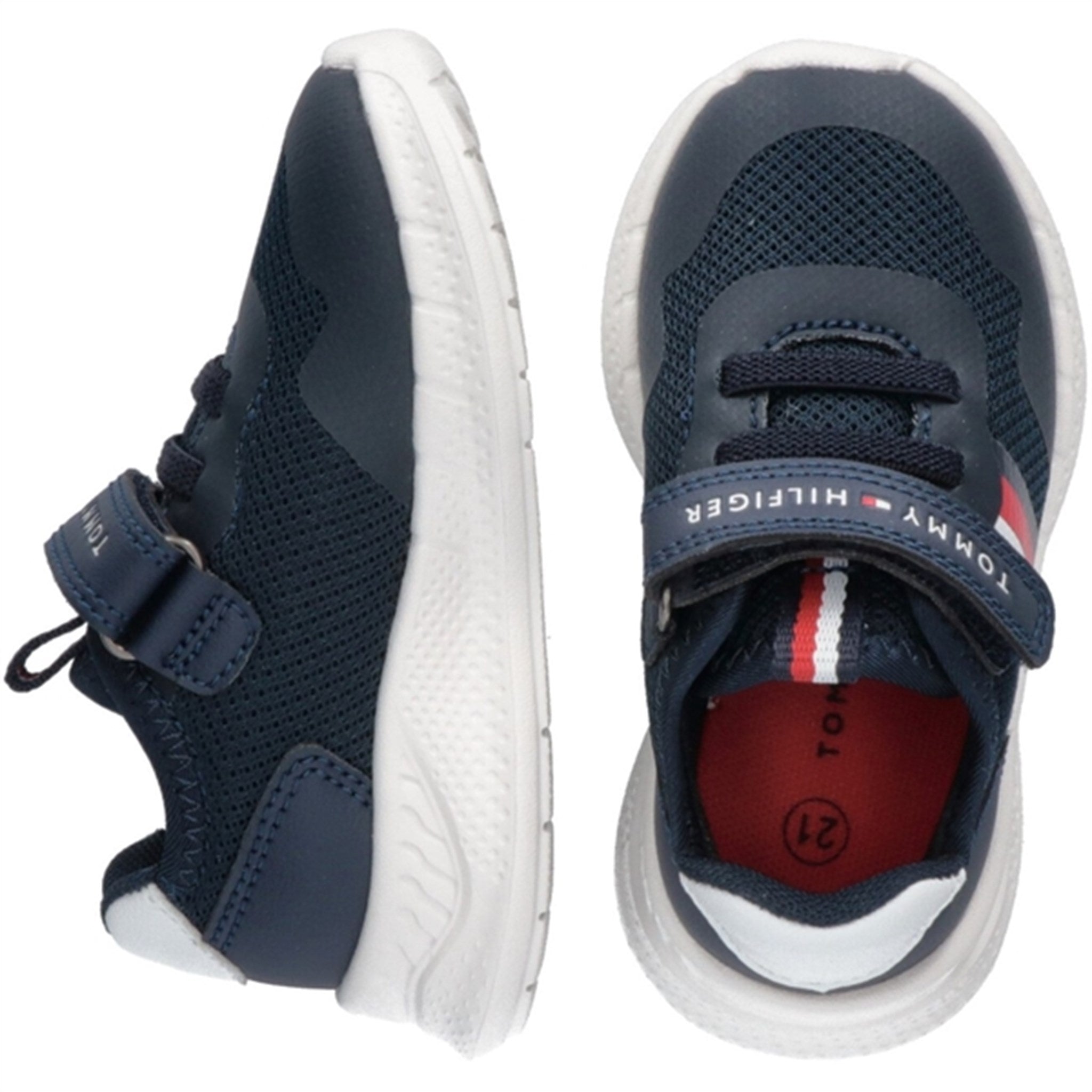 Tommy Hilfiger Stripes Low Cut Lace-up Kardborreband Sneaker Blue/White 3
