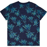 THE NEW Navy Blazer Leaf AOP Genuine T-shirt 5