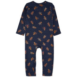 THE NEW Siblings Navy Blazer Ginger Aop Holiday Onesies 2