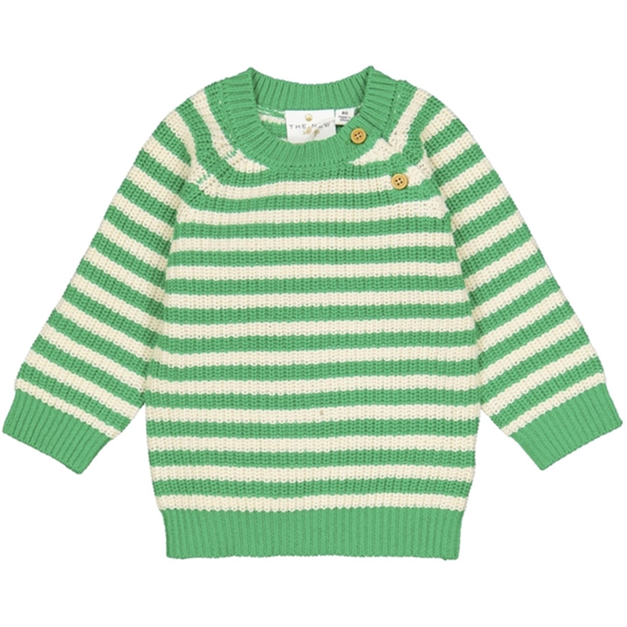 THE NEW Siblings Bright Green Ilfred Stickat Sweater