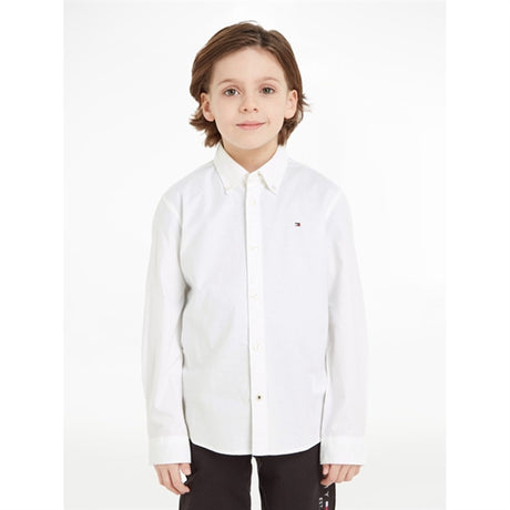 Tommy Hilfiger Boy Stretch Oxford Skjorte White 2