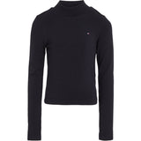 Tommy Hilfiger Stripe Mock Tröja Black / Desert Sky Stripe