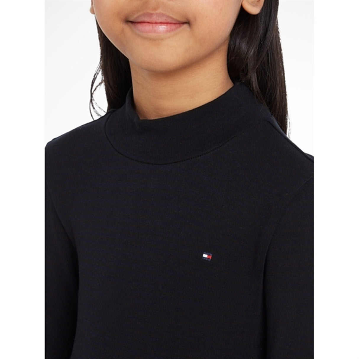 Tommy Hilfiger Stripe Mock Tröja Black / Desert Sky Stripe