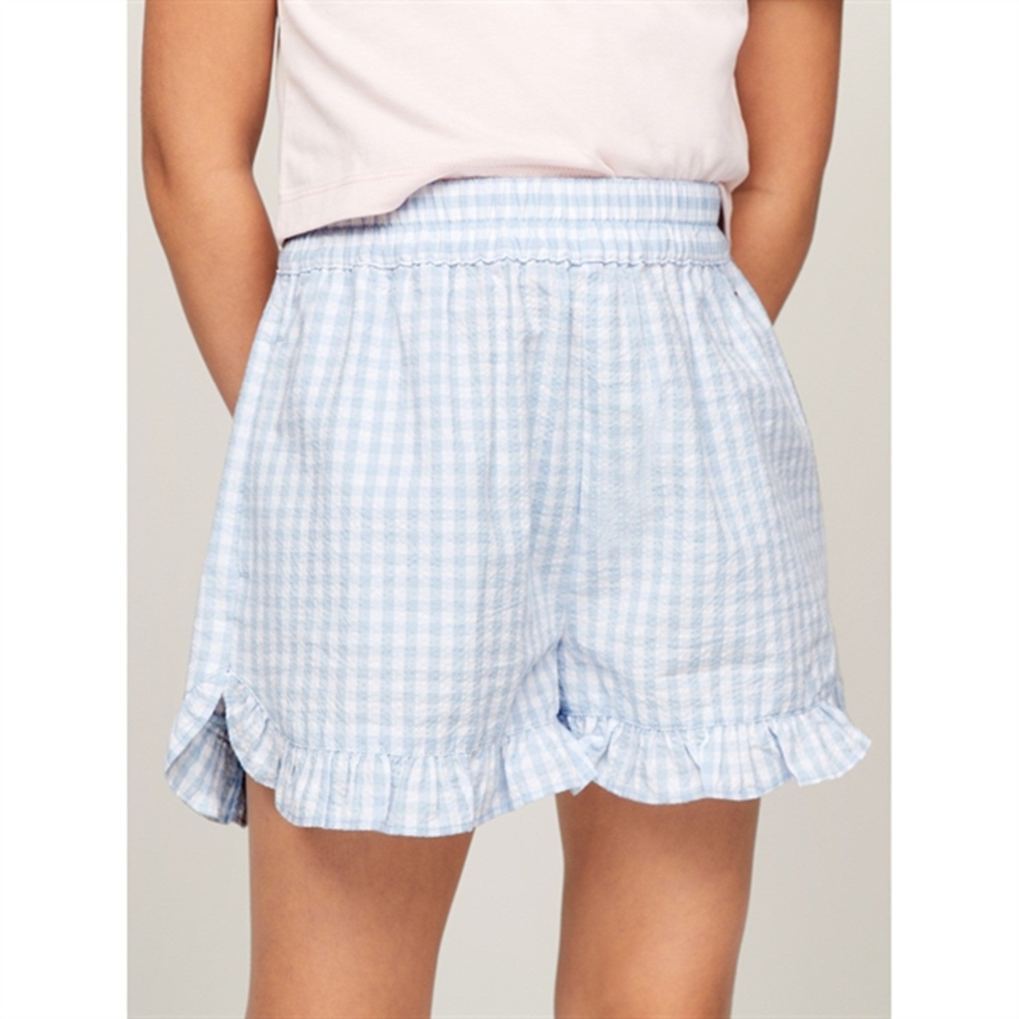 Tommy Hilfiger Gingham Ruffle Shorts Breezy Blue Check