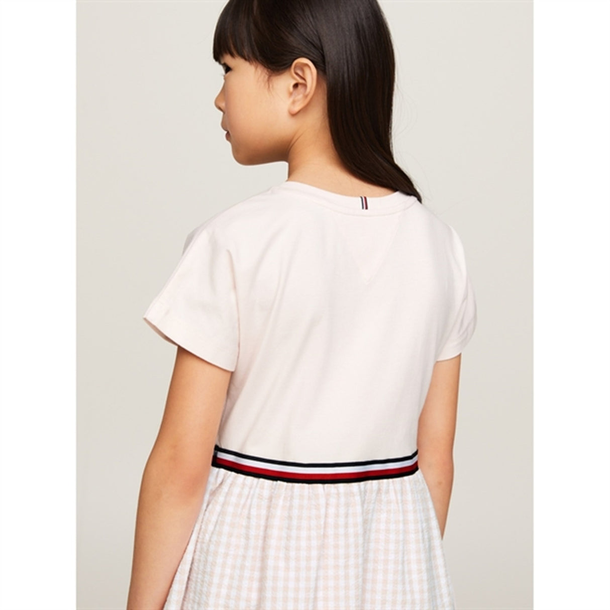 Tommy Hilfiger Gingham Combi Klänning Whimsy Pink Check