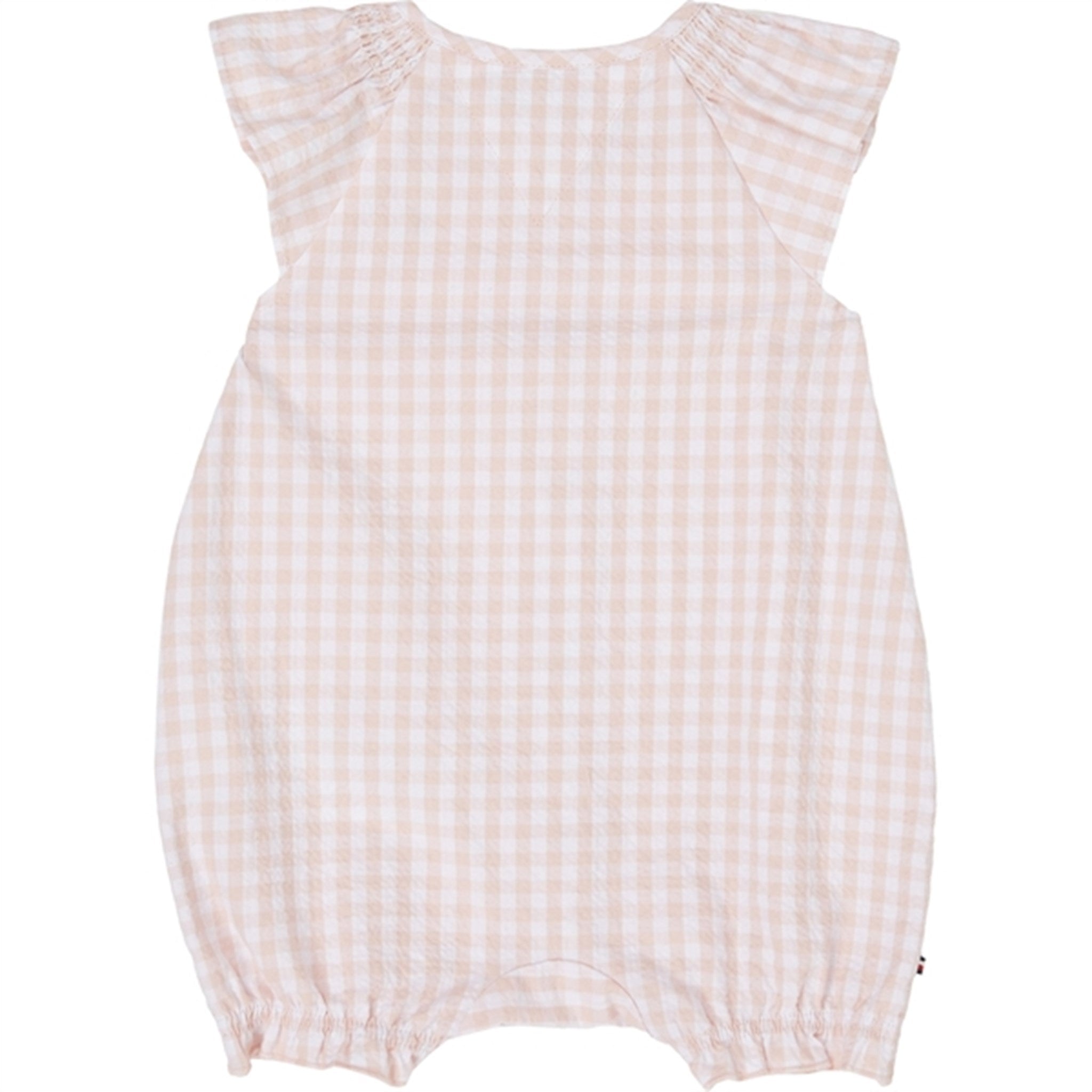 Tommy Hilfiger Bebis Ruffle Gingham Jumpsuits White / Pink Check 3