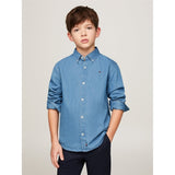 Tommy Hilfiger Denim Chambray Skjorta Denim Light Wash 4