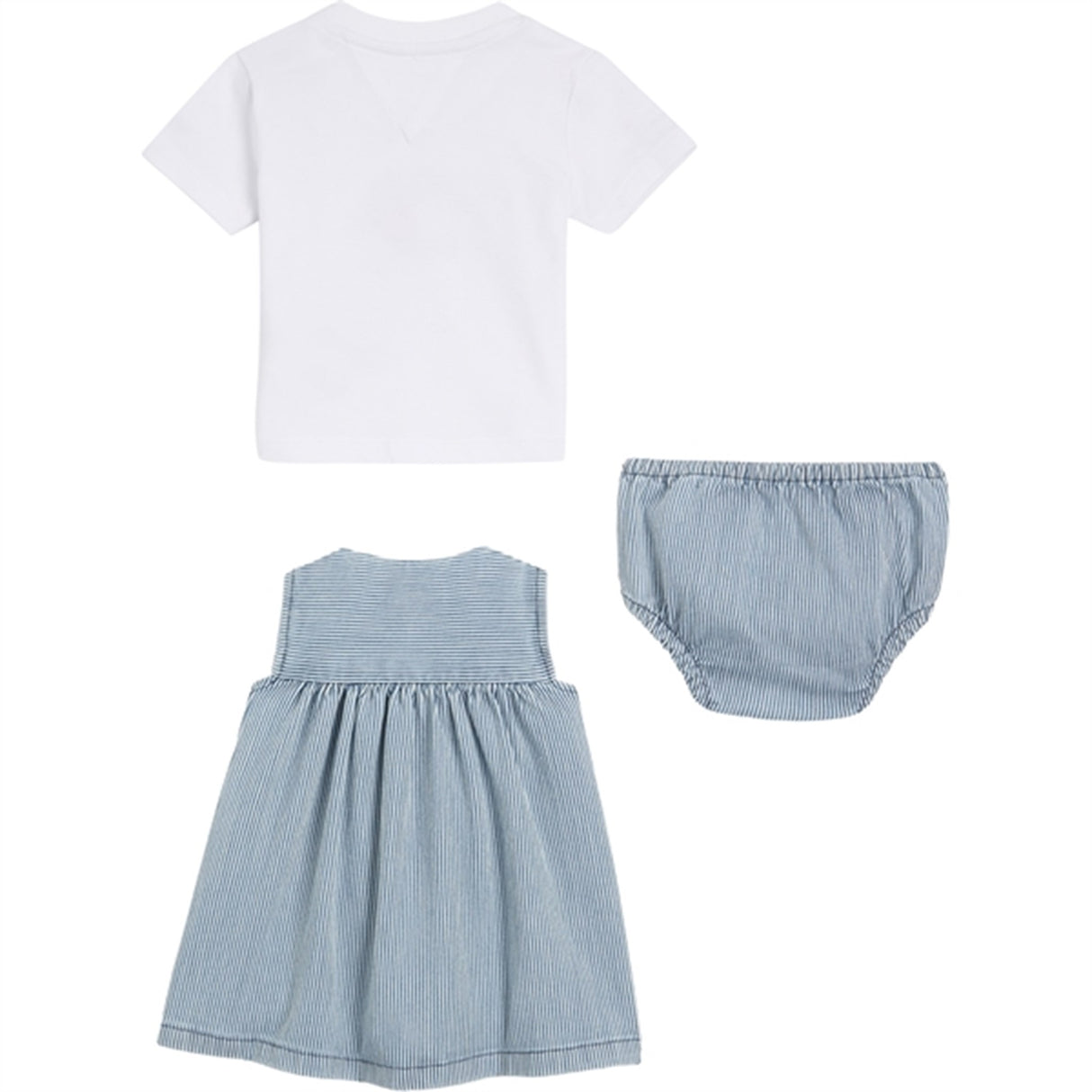 Tommy Hilfiger Bebis Striped Klänning Set Denimstripe