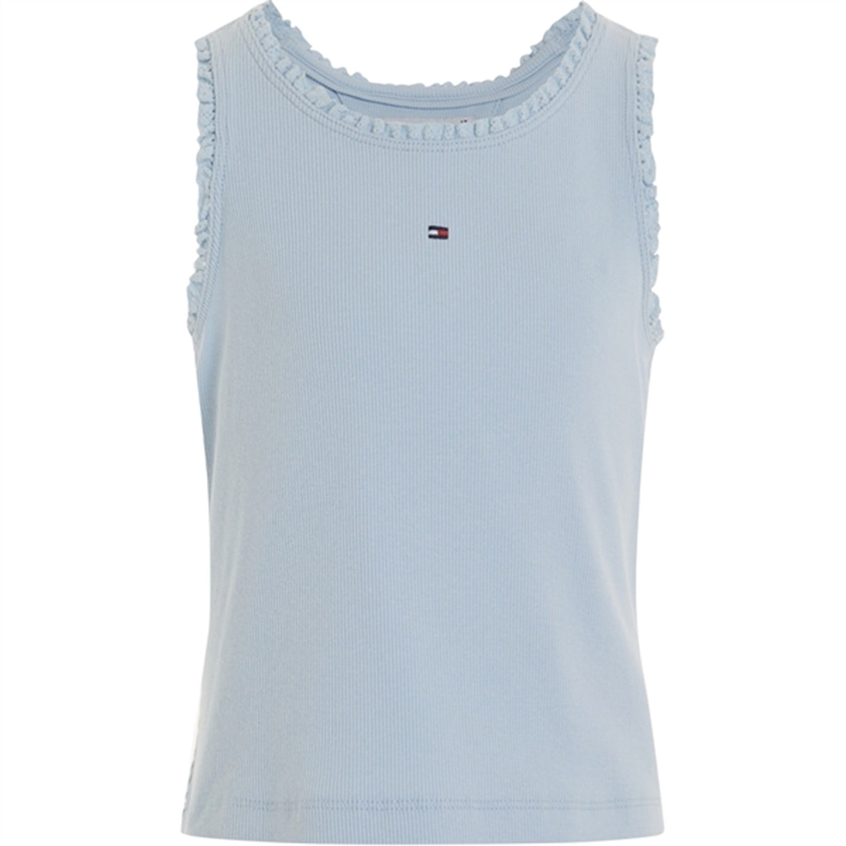 Tommy Hilfiger Essential Rib Lace Tank Topp Breezy Blue