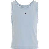 Tommy Hilfiger Essential Rib Lace Tank Topp Breezy Blue
