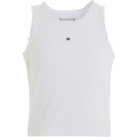 Tommy Hilfiger Essential Rib Lace Tank Topp White