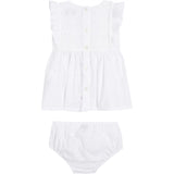 Tommy Hilfiger Bebis Broderieklänning White