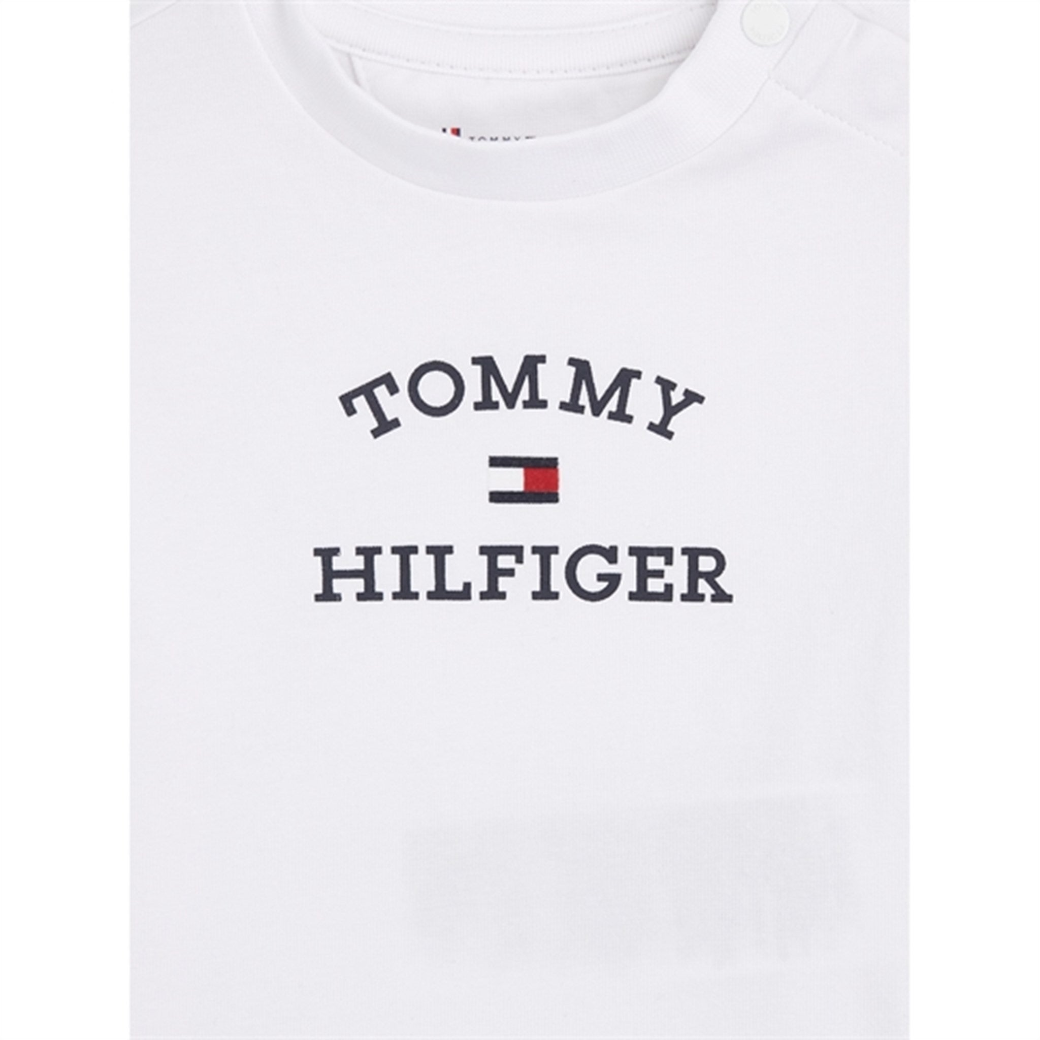 Tommy Hilfiger Bebis Th Logo Shorts Set White 2