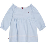 Tommy Hilfiger Bebis Ithaca Langærmet Klänning Copenhagen Blue / White