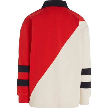 Tommy Hilfiger Colorblock Rugby Langærmet Pikétröja Red/White Colorblock 2