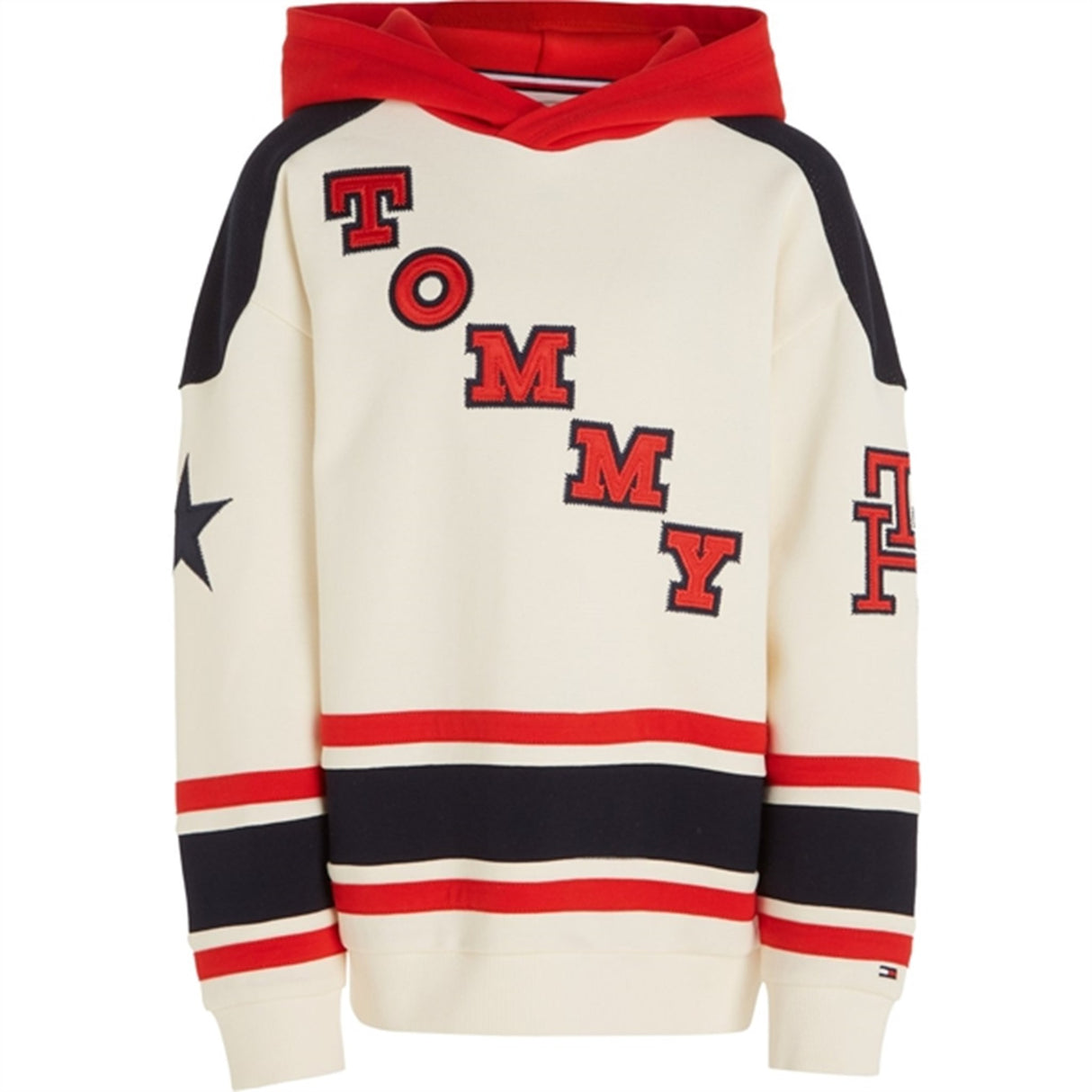 Tommy Hilfiger Varsity Hoodie Red/White/Navy Block