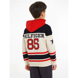 Tommy Hilfiger Varsity Hoodie Red/White/Navy Block 5