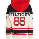 Tommy Hilfiger Varsity Hoodie Red/White/Navy Block 2