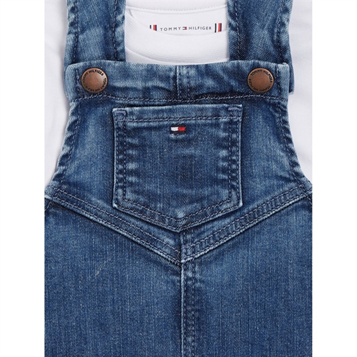 Tommy Hilfiger Bebis Denim Dungaree Set Denim 3