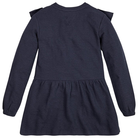 Tommy Hilfiger Textured Ruffle Klänning Desert Sky