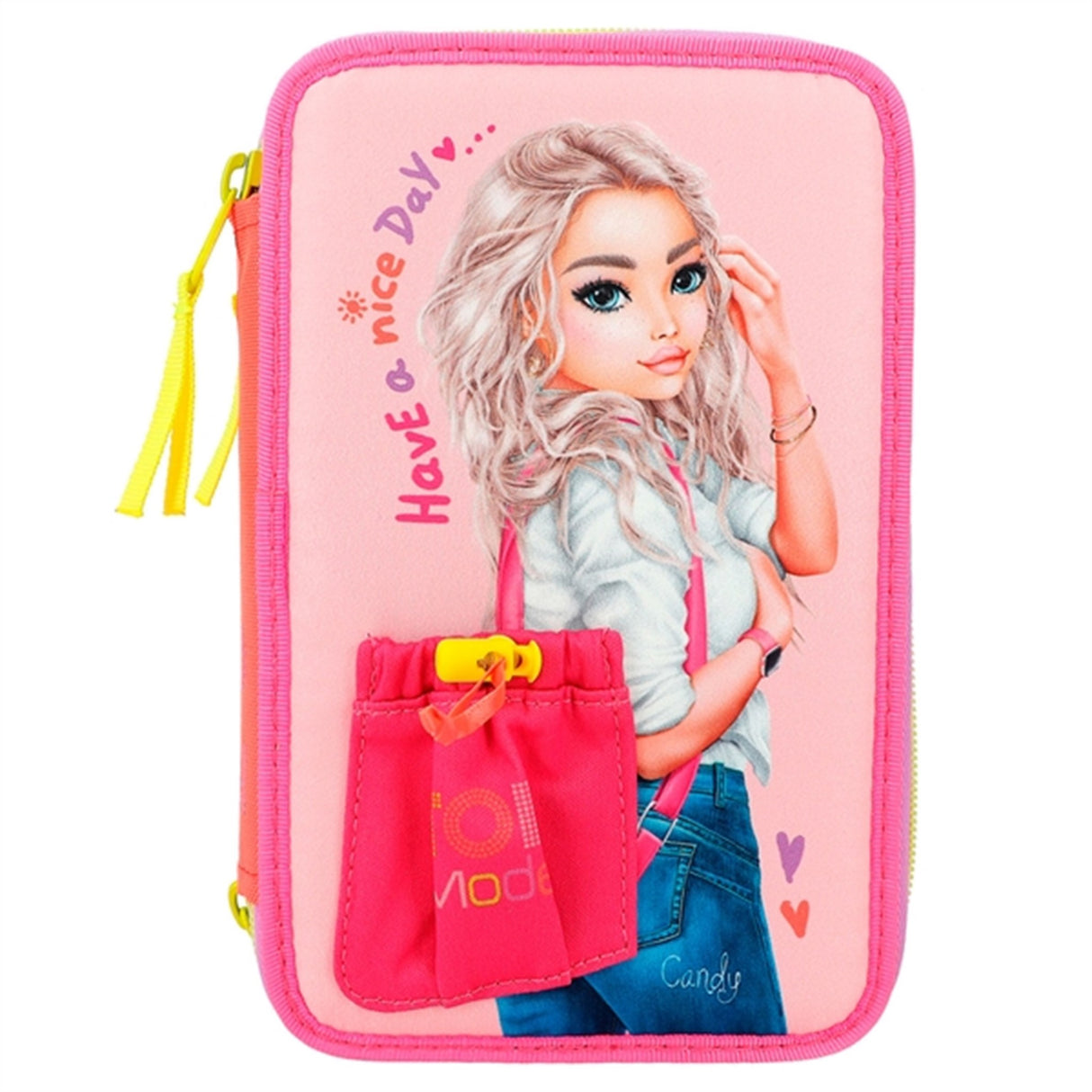 TOPModel Triple Pencil Case Happy Application