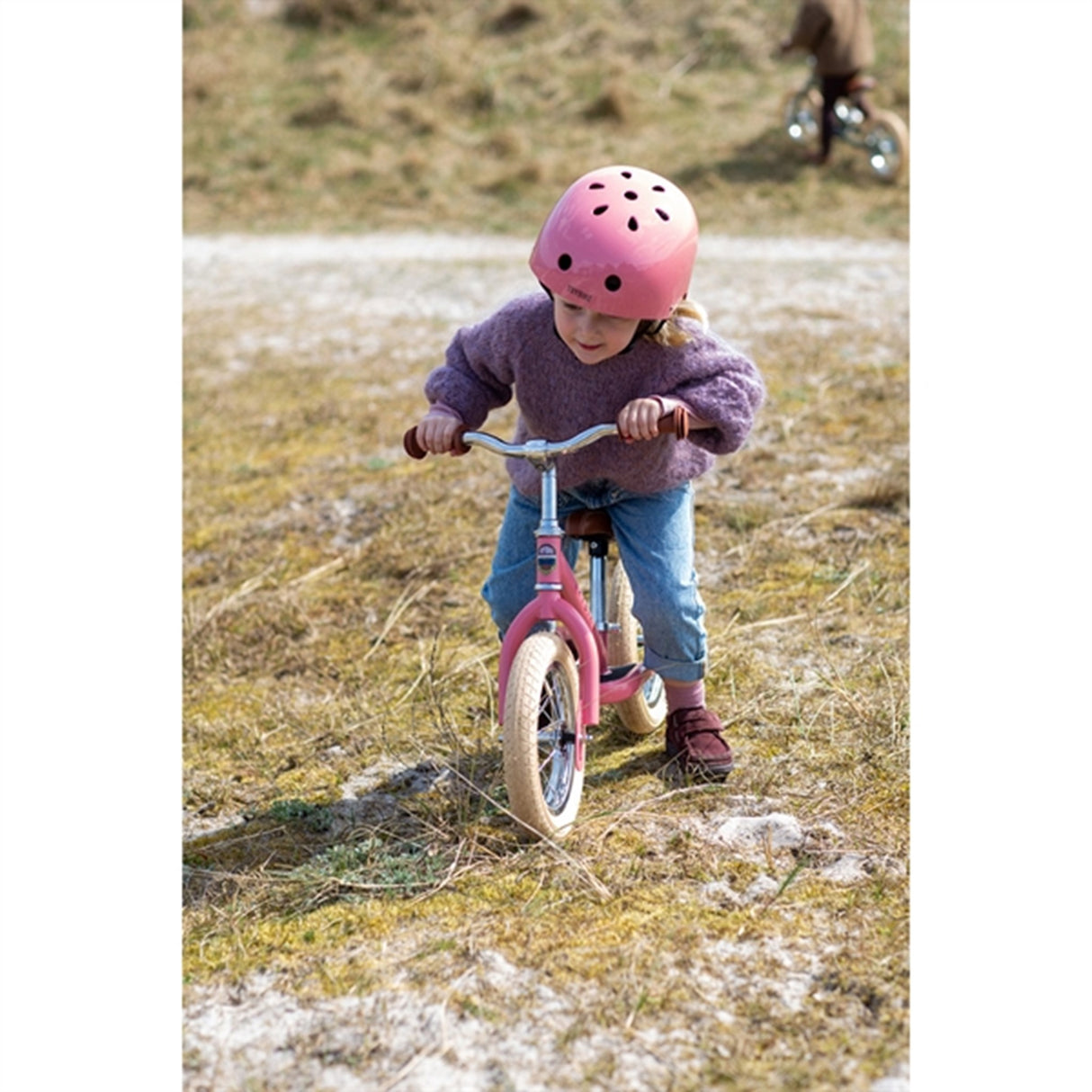 Trybike CoConut Jaipur Pink Cykelhjälm Retro Look