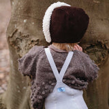 Silly Silas Teddy Warmy Footed Tights Grey