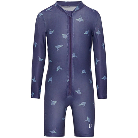 Vanilla COPENHAGEN Onesies UPF/SPF 50+ Skate Fish Deep Blue