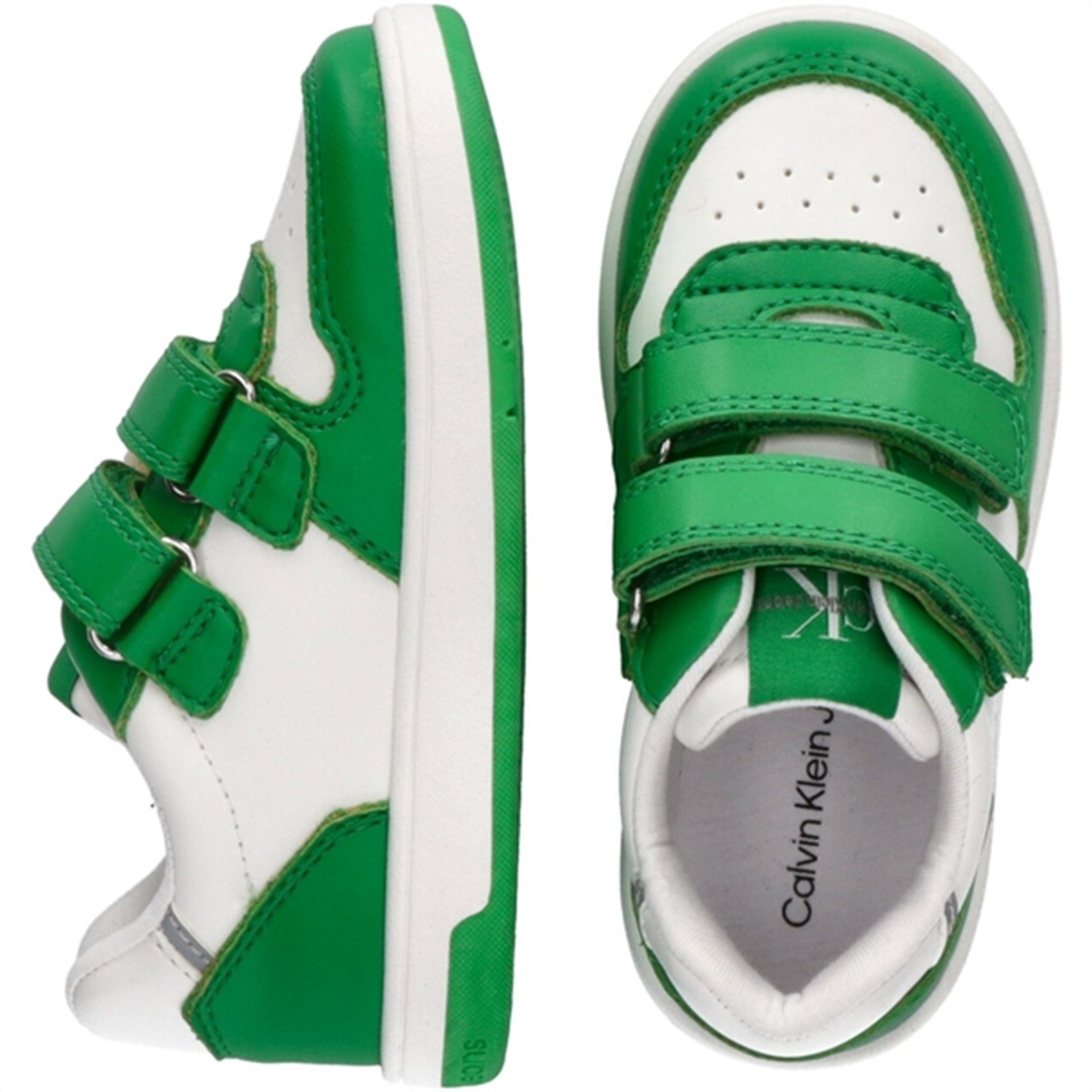Calvin Klein Low Cut Kardborreband Sneakers Green/White 2