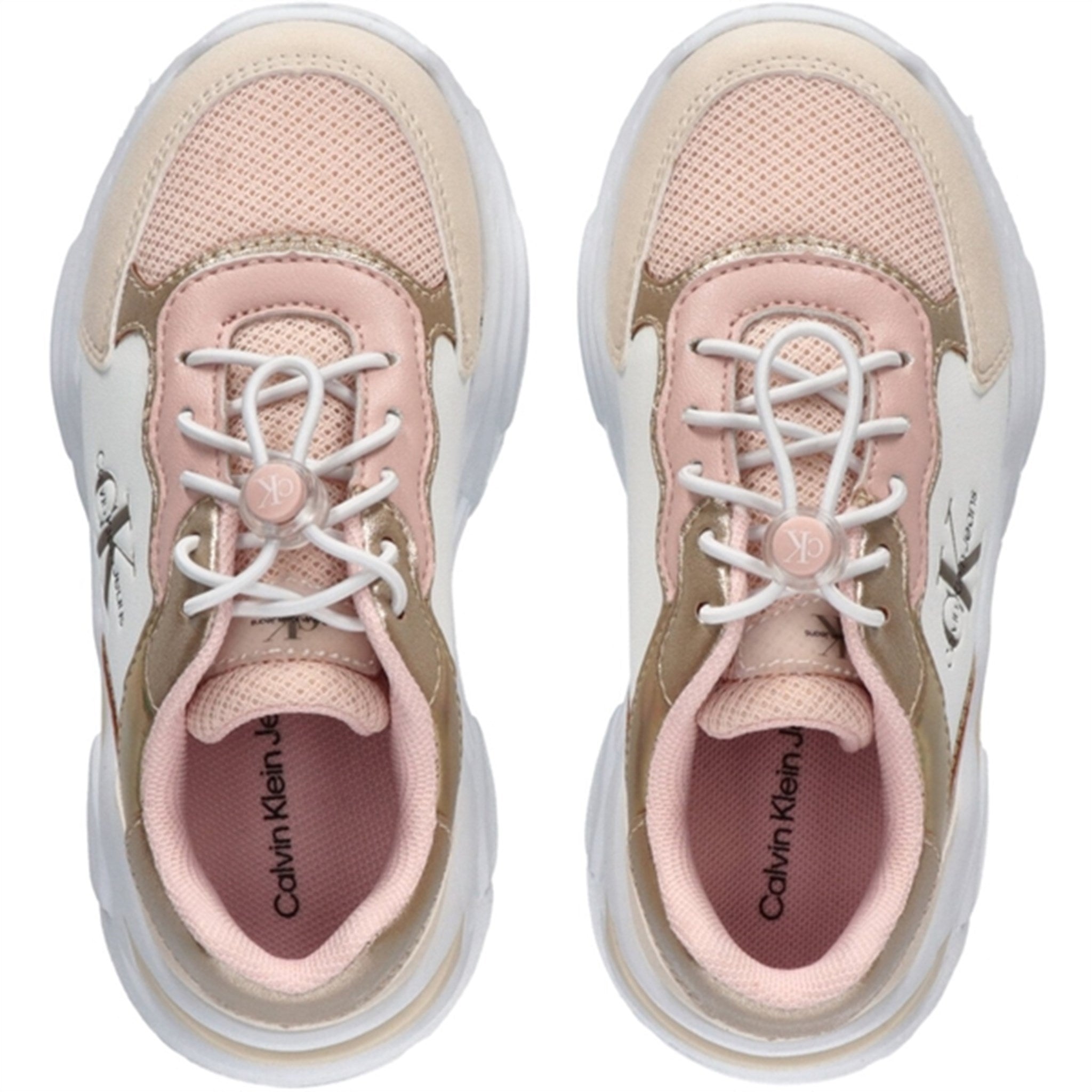 Calvin Klein Low Cut Lace-Up Sneakers Beige/Nude/White