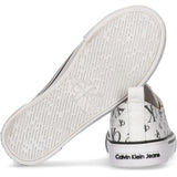 Calvin Klein Logo All Över Low Cut Lace-Up Sneakers White 5