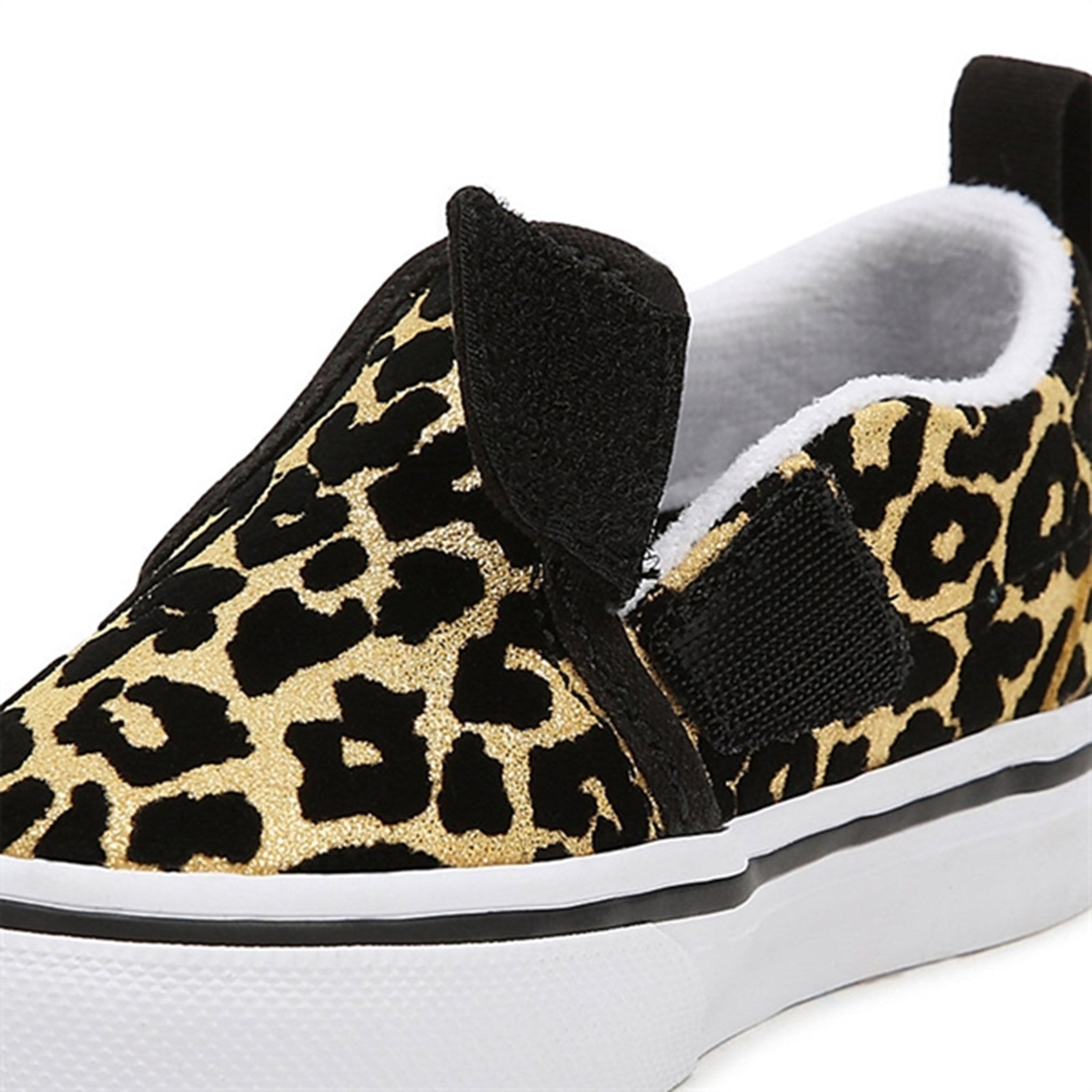 VANS TD Slip-On V Sneakers Flocked Leopard Black/True White 4