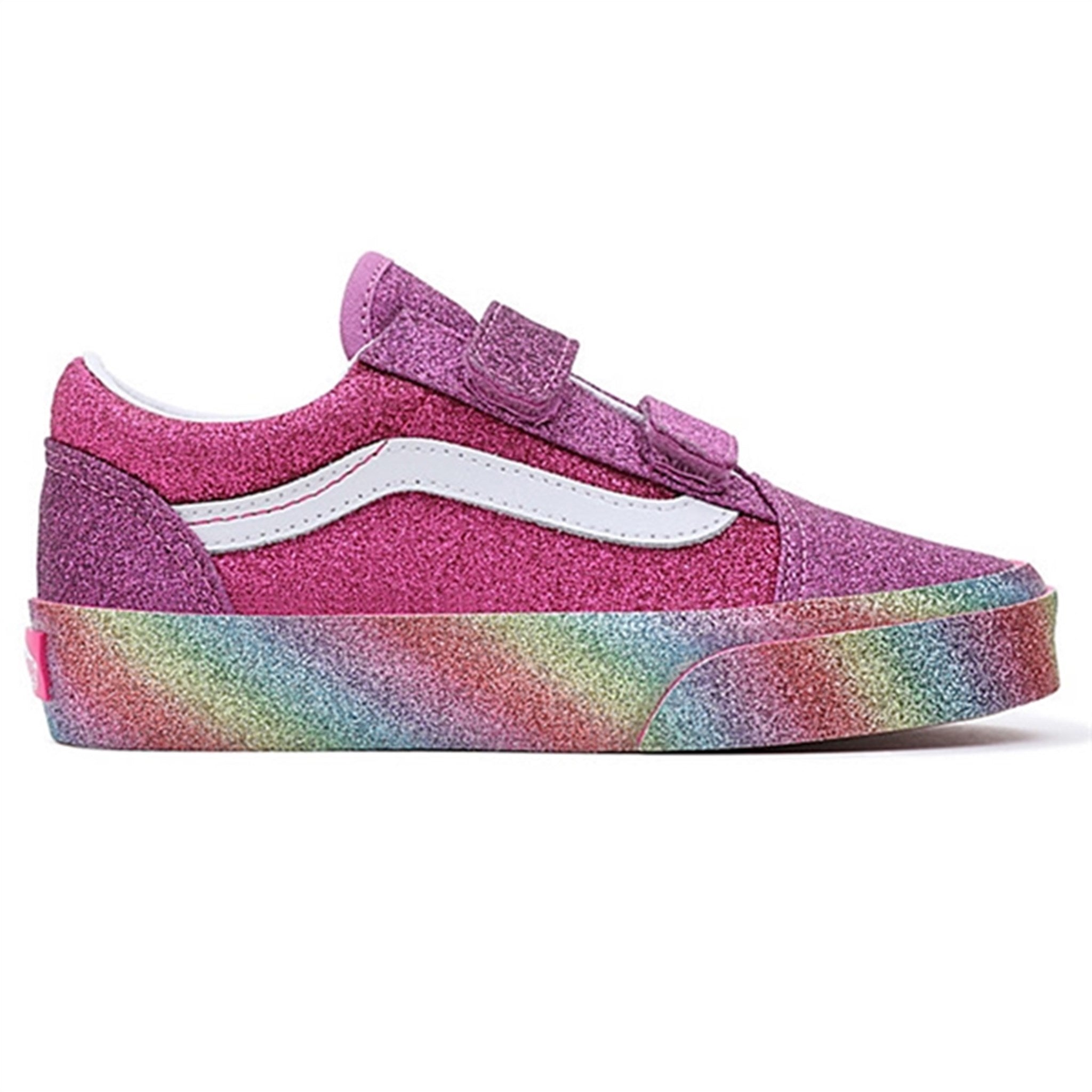 VANS UY Old Skool V Sneakers Glitter Rainglow Pink/Multi 2