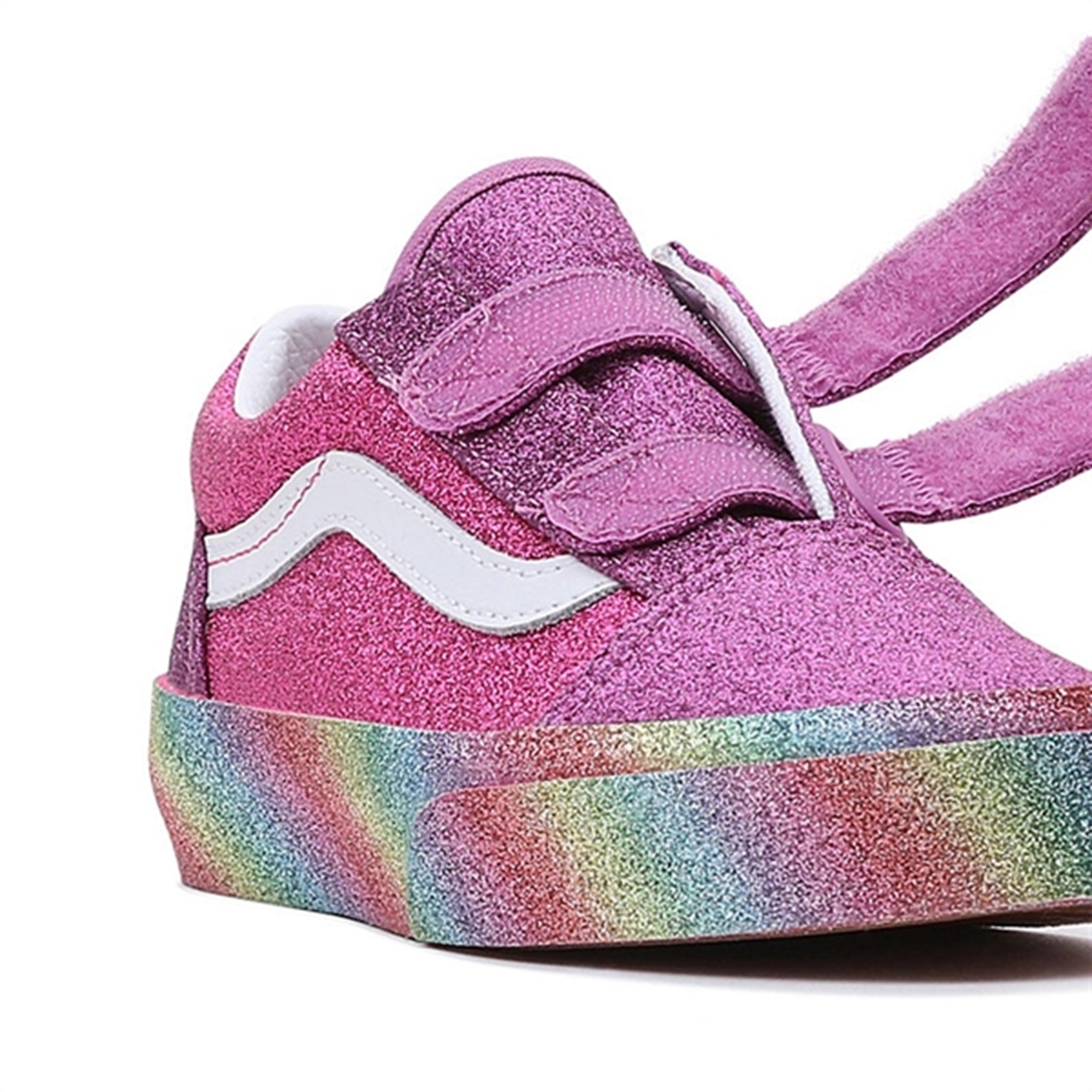 VANS UY Old Skool V Sneakers Glitter Rainglow Pink/Multi 4