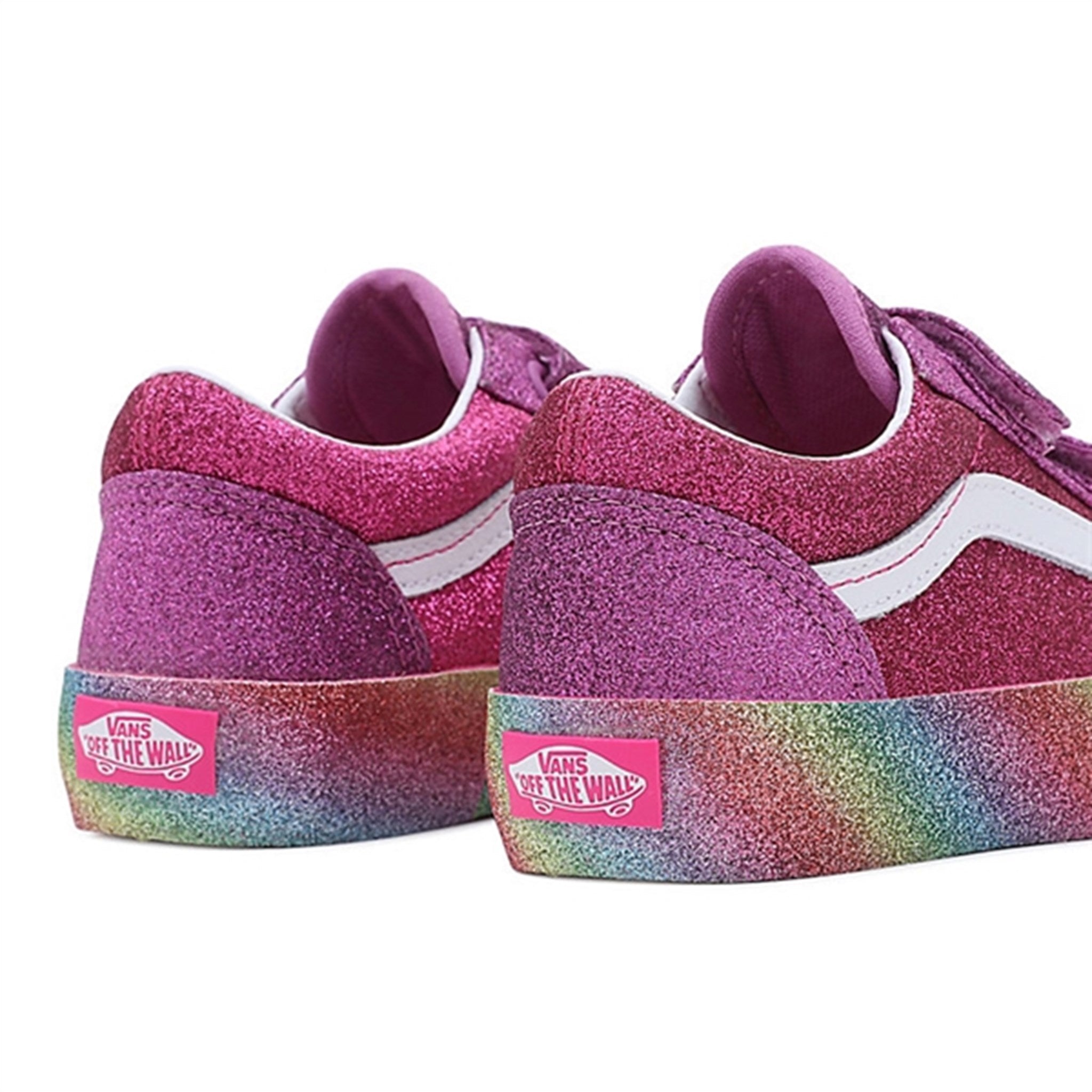 VANS UY Old Skool V Sneakers Glitter Rainglow Pink/Multi 6