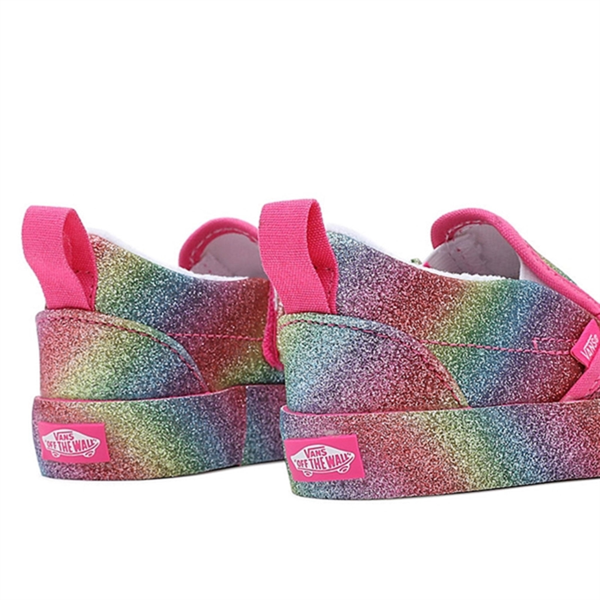 VANS TD Slip-On V Sneakers Glitter Rainglow Rainbow 6