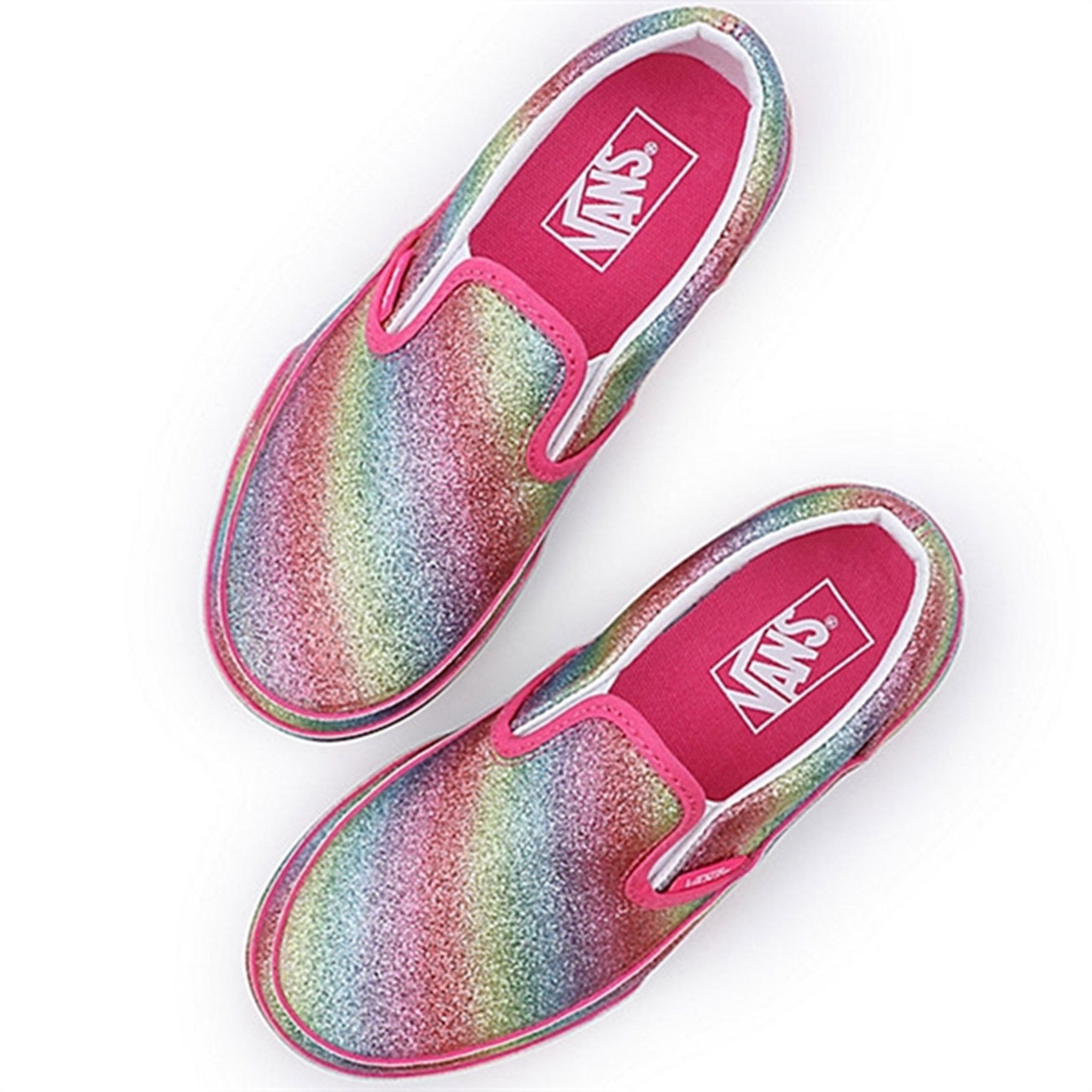 VANS UY Classic Slip-On Sneakers Glitter Rainglow Rainbow 5