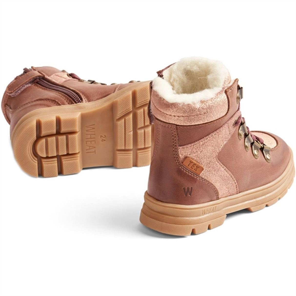 Wheat Vinterkängor Toni Tex Hiker Glitter Rose 3