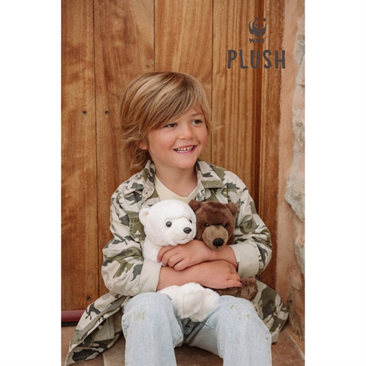 Bon Ton Toys WWF Plush ECO Grizzly Björn Brown 25 cm