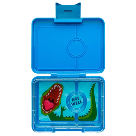 Yumbox Snack 3 Sections Lunchbox Surf Blue/Dinosaur